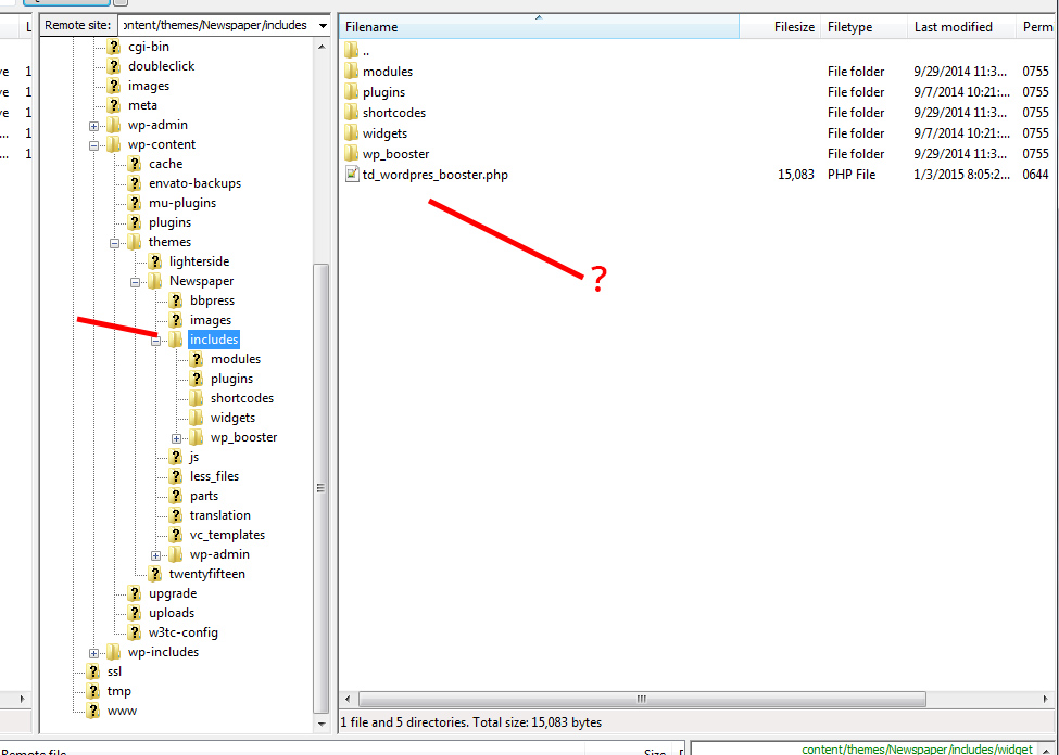 includes folder