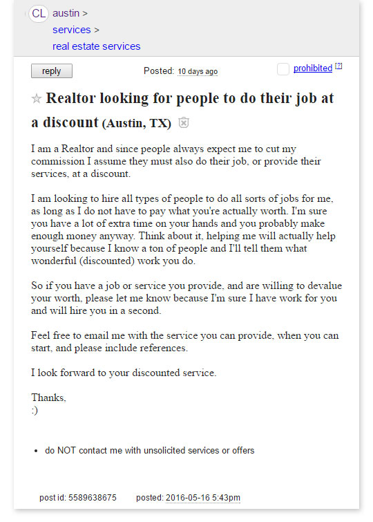 A Realtor Used Craigslist To Say What Most Realtors Are Thinking